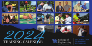 Screenshot of front cover of 2024 calendar with training participants